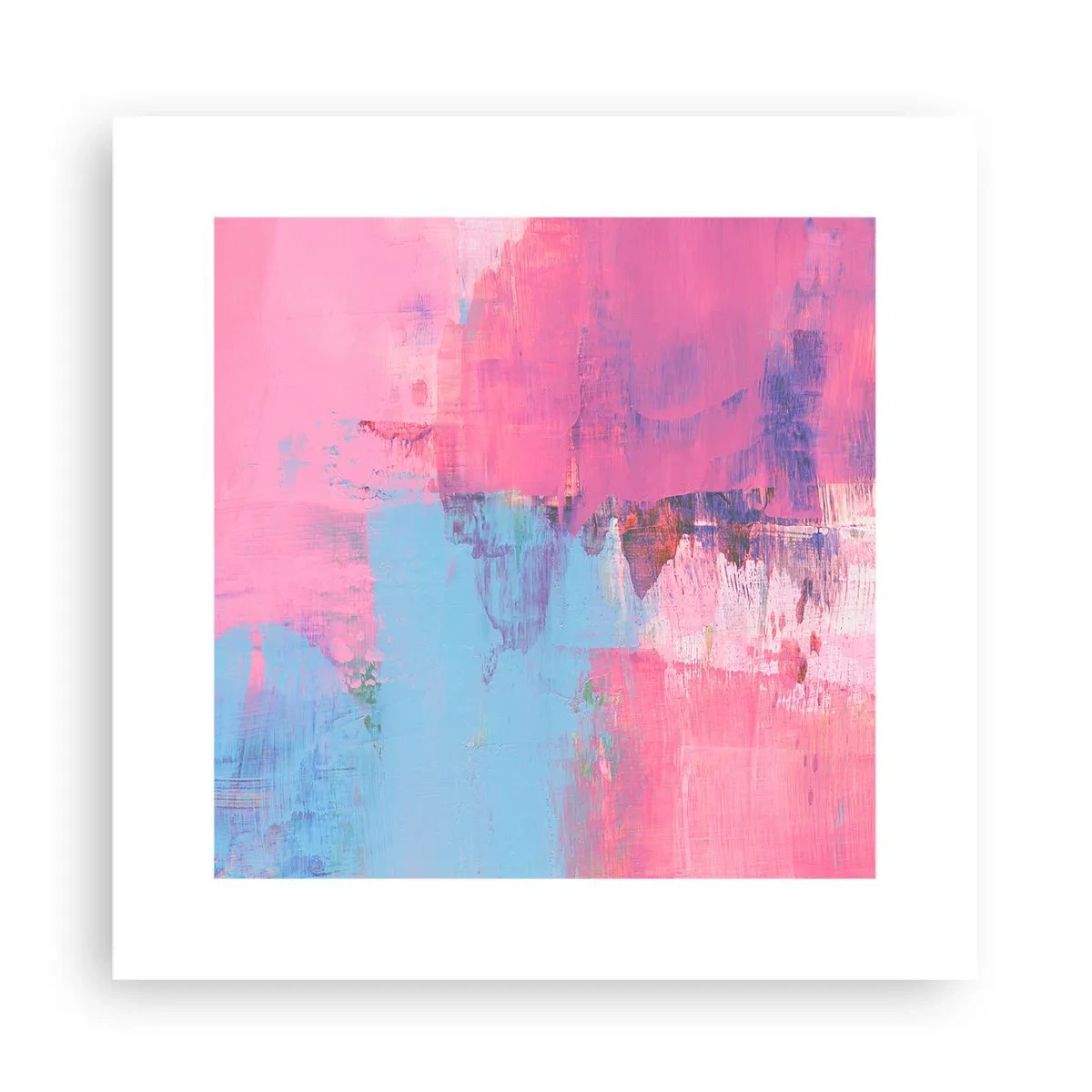 Pôster - Rosa, azul e uma pitada de luz - 30x30 cm