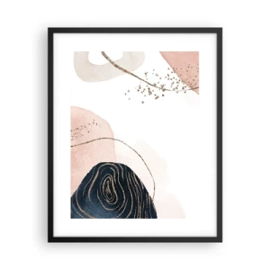 Pôster com moldura preta - Tudo flui - 40x50 cm