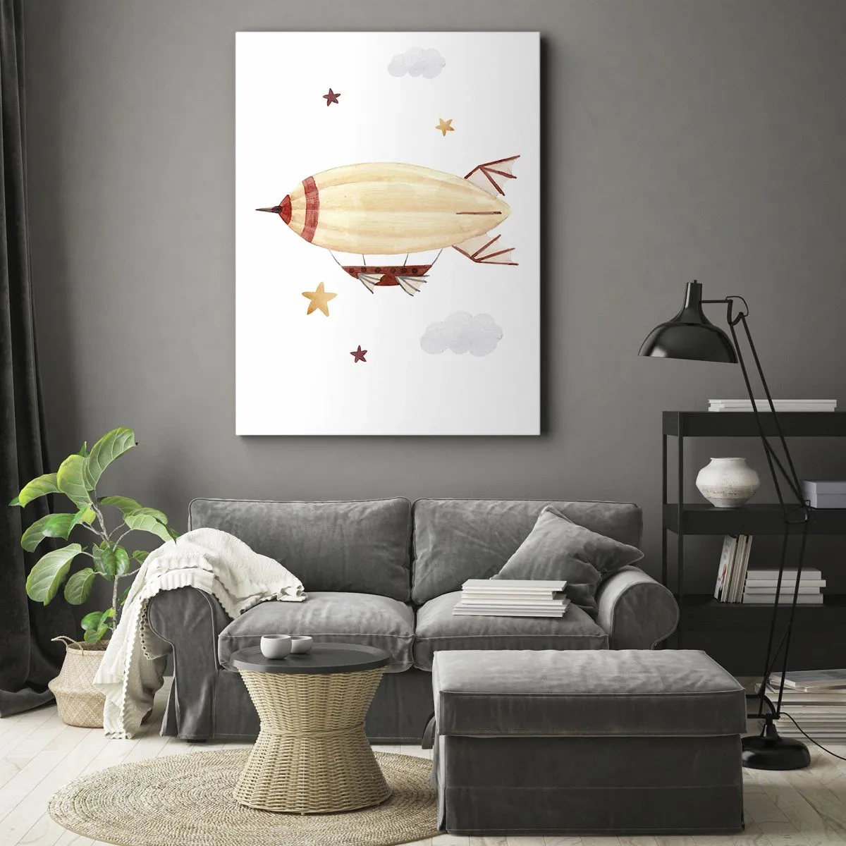 Quadro em tela - Dirigível - 50x70 cm