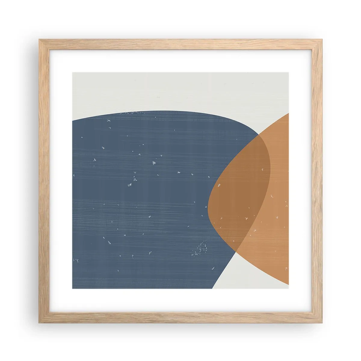 Pôster com moldura de carvalho claro - Ovais e influências - 40x40 cm