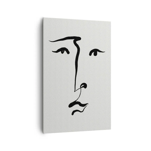 Quadro em tela - Retrato com uma linha - 80x120 cm