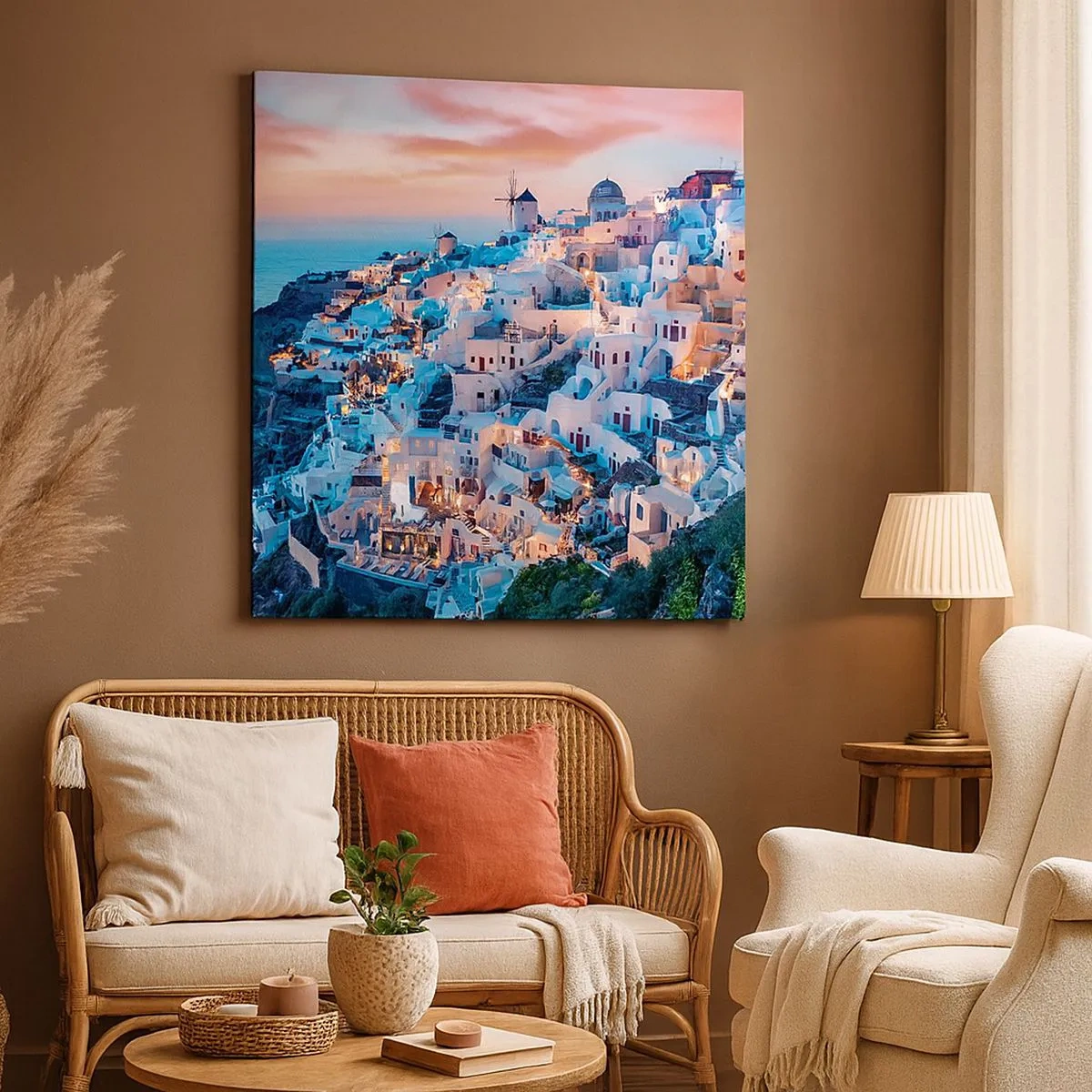 Quadro em tela - As suas grandes férias gregas - 30x30 cm