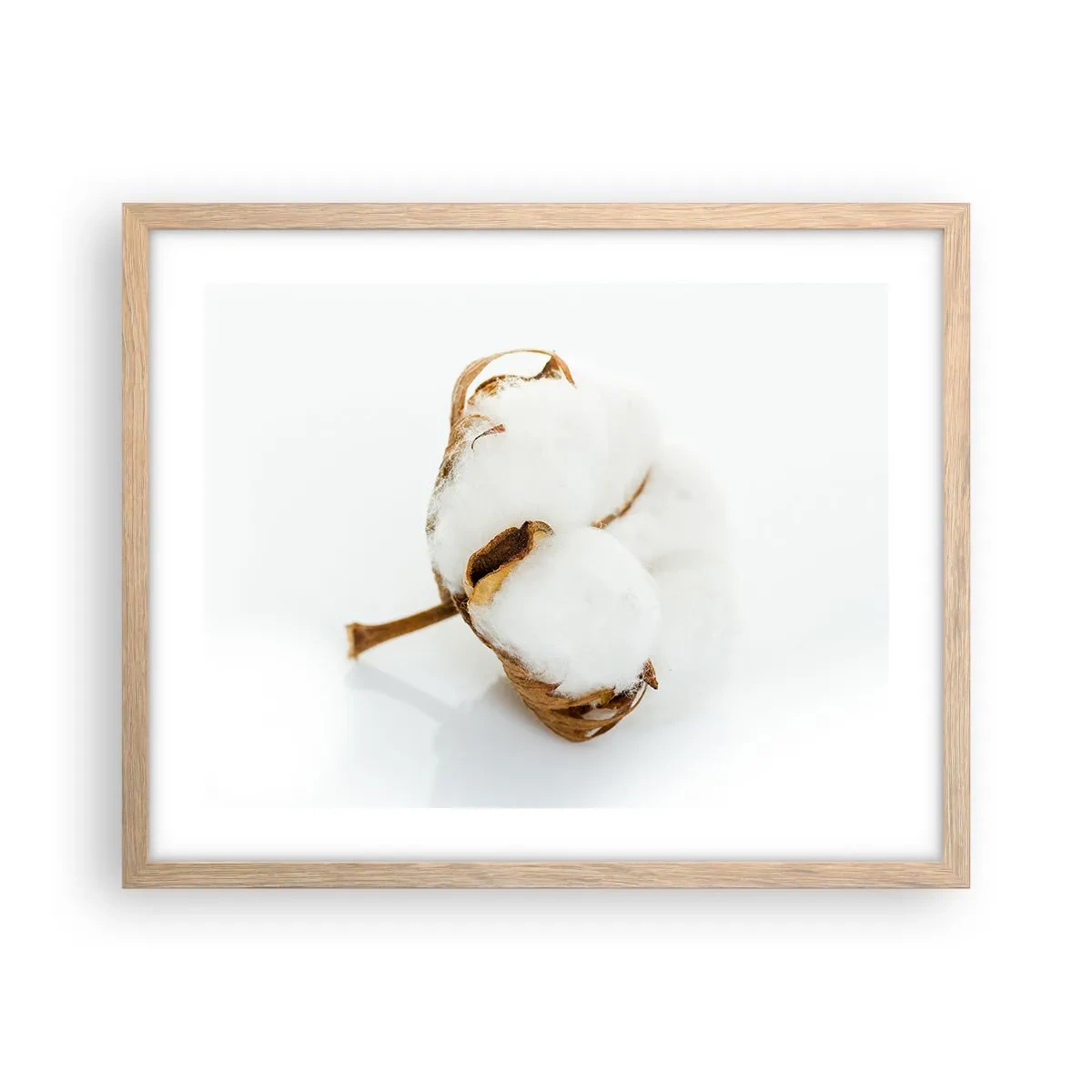 Pôster com moldura de carvalho claro - Suave por natureza - 50x40 cm
