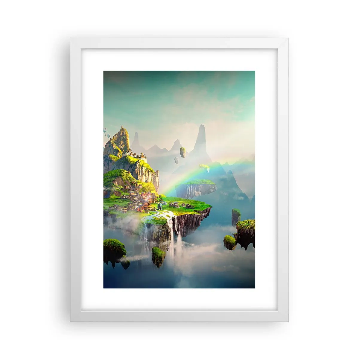 Pôster em moldura branca - Meio do céu - as ilhas felizes - 30x40 cm