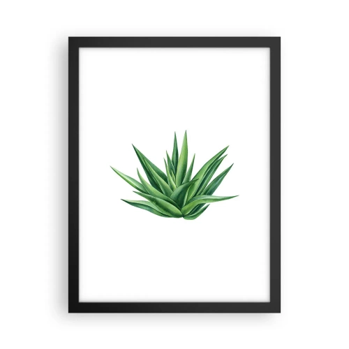 Pôster com moldura preta - Verde – força – vida - 30x40 cm