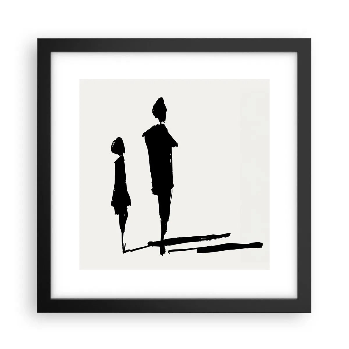 Pôster com moldura preta - Certeza que juntos? - 30x30 cm
