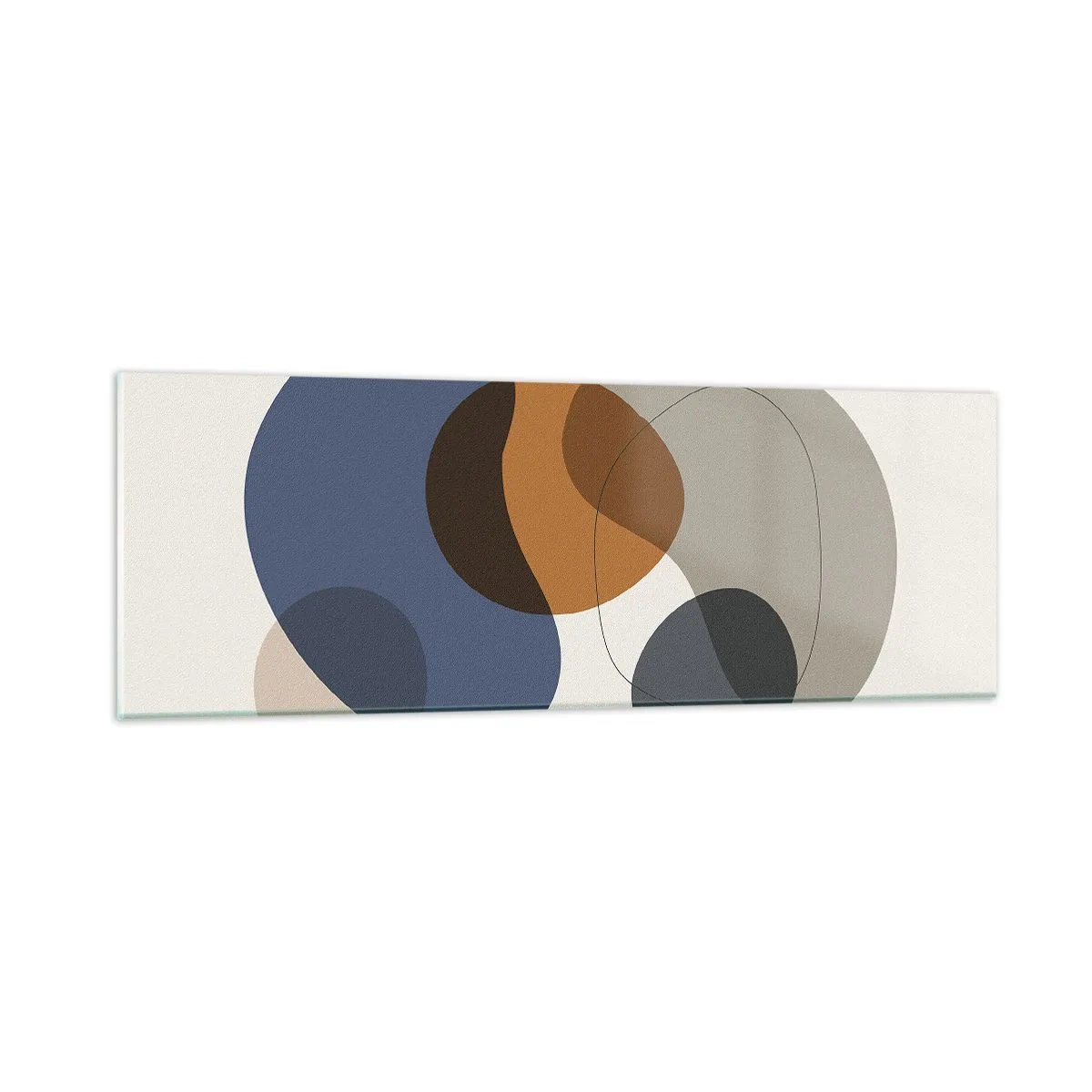 Quadro em vidro - Gotas de cor - 90x30 cm