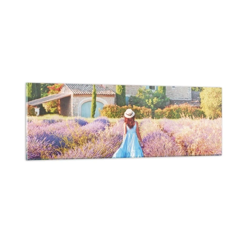 Quadro em vidro - Menina Lavanda - 90x30 cm