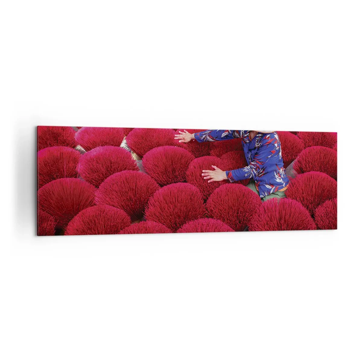 Quadro em tela - No campo de arroz - 160x50 cm