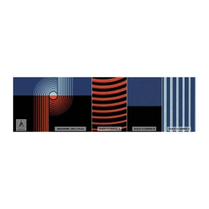 Amostra de papel de parede Premium Sand - Num abraço geométrico - Abstração, Gráficos, Linear - 100x30 cm