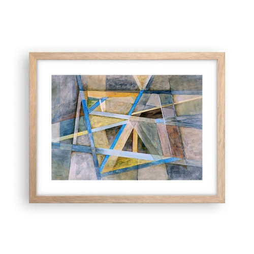 Pôster com moldura de carvalho claro - Em linha reta ou na diagonal? - 40x30 cm