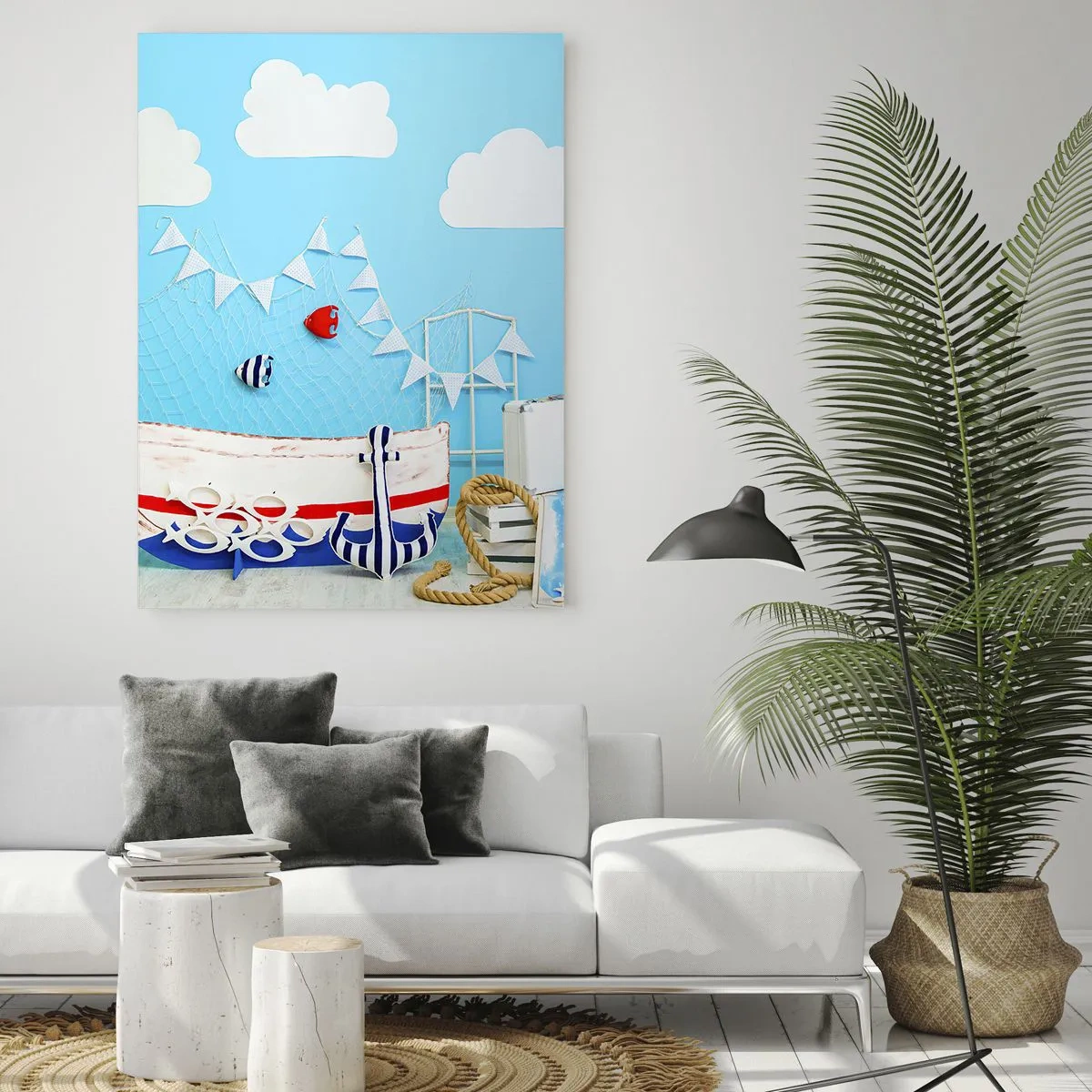 Quadro em vidro - Saudade infantil da aventura - 70x100 cm