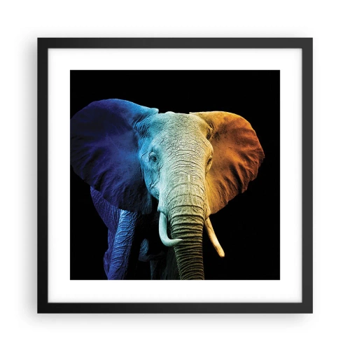 Pôster com moldura preta - Excêntrico, não esquisito - 40x40 cm