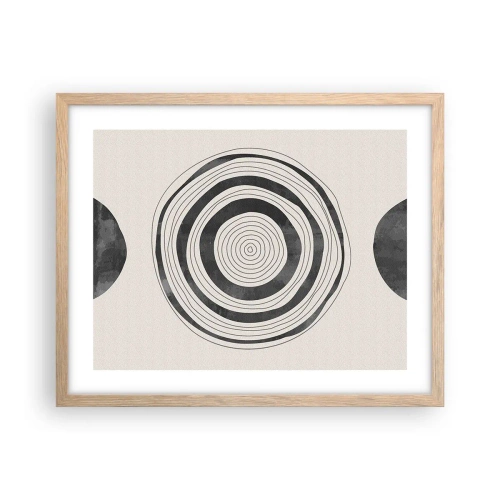 Pôster com moldura de carvalho claro - Importante é o que há no caminho - 50x40 cm