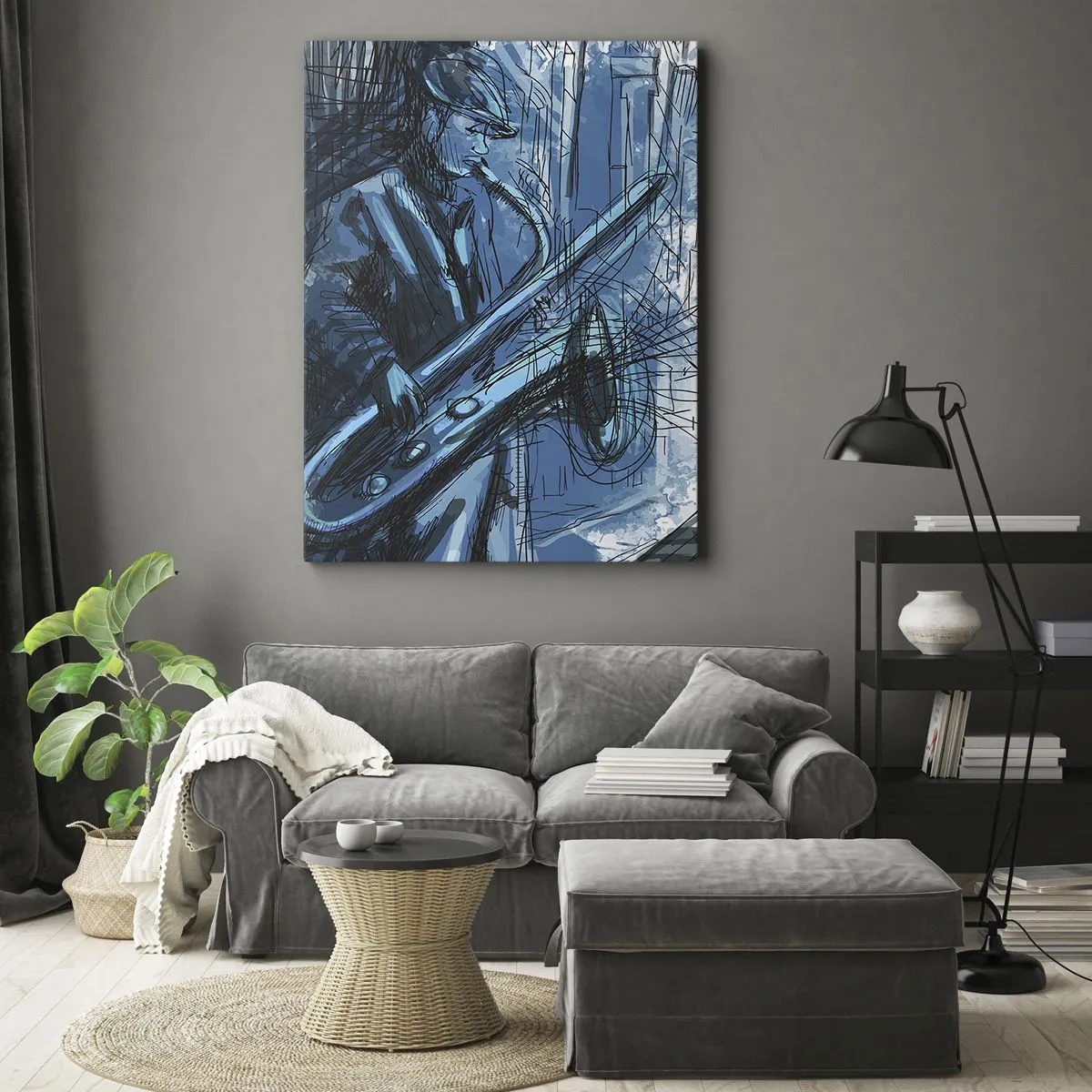 Quadro em tela - Rapsódia Urbana - 50x70 cm