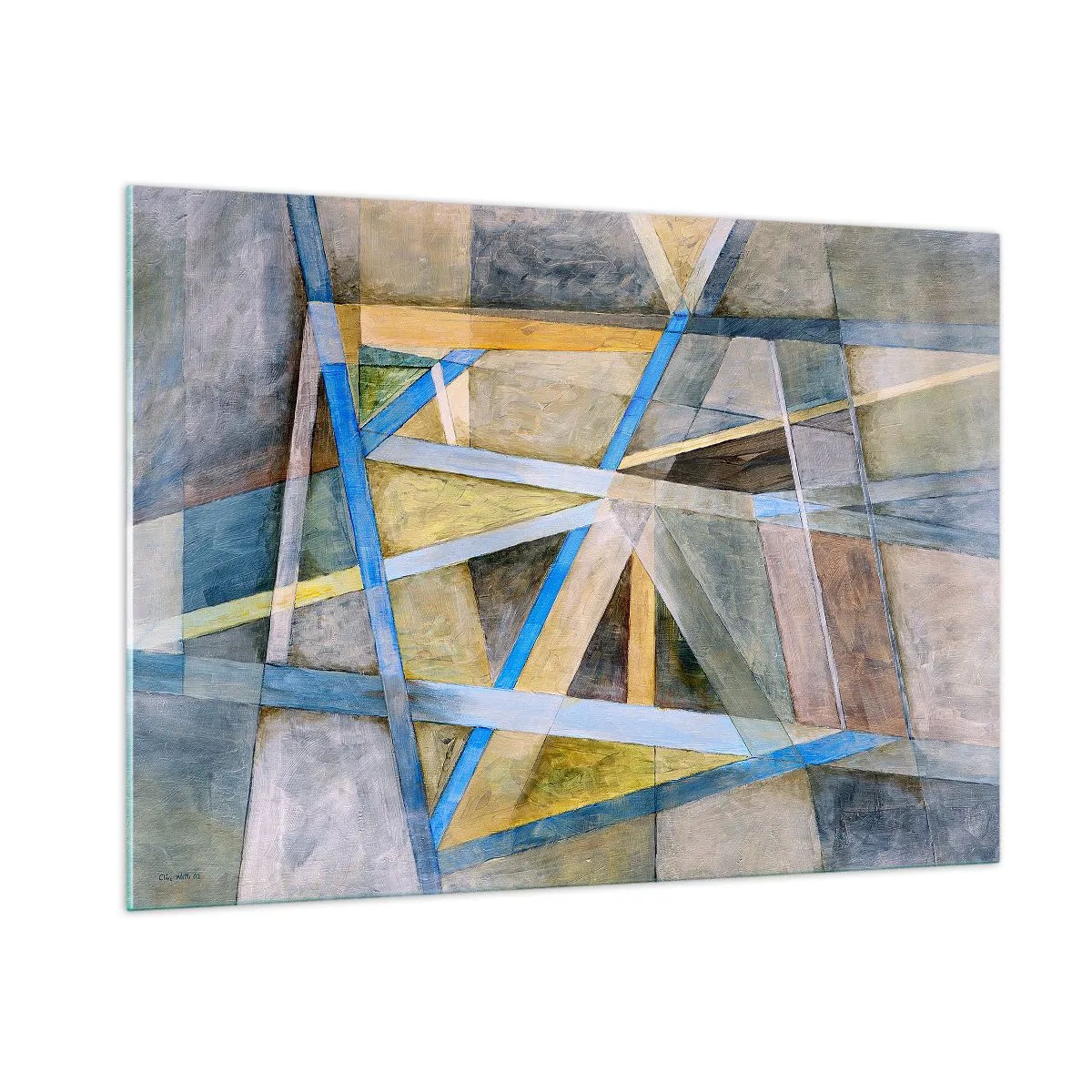 Quadro em vidro - Em linha reta ou na diagonal? - 100x70 cm