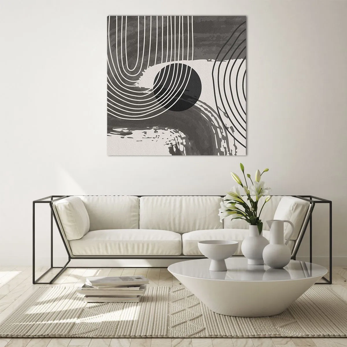 Quadro em vidro - O oval vence - 40x40 cm
