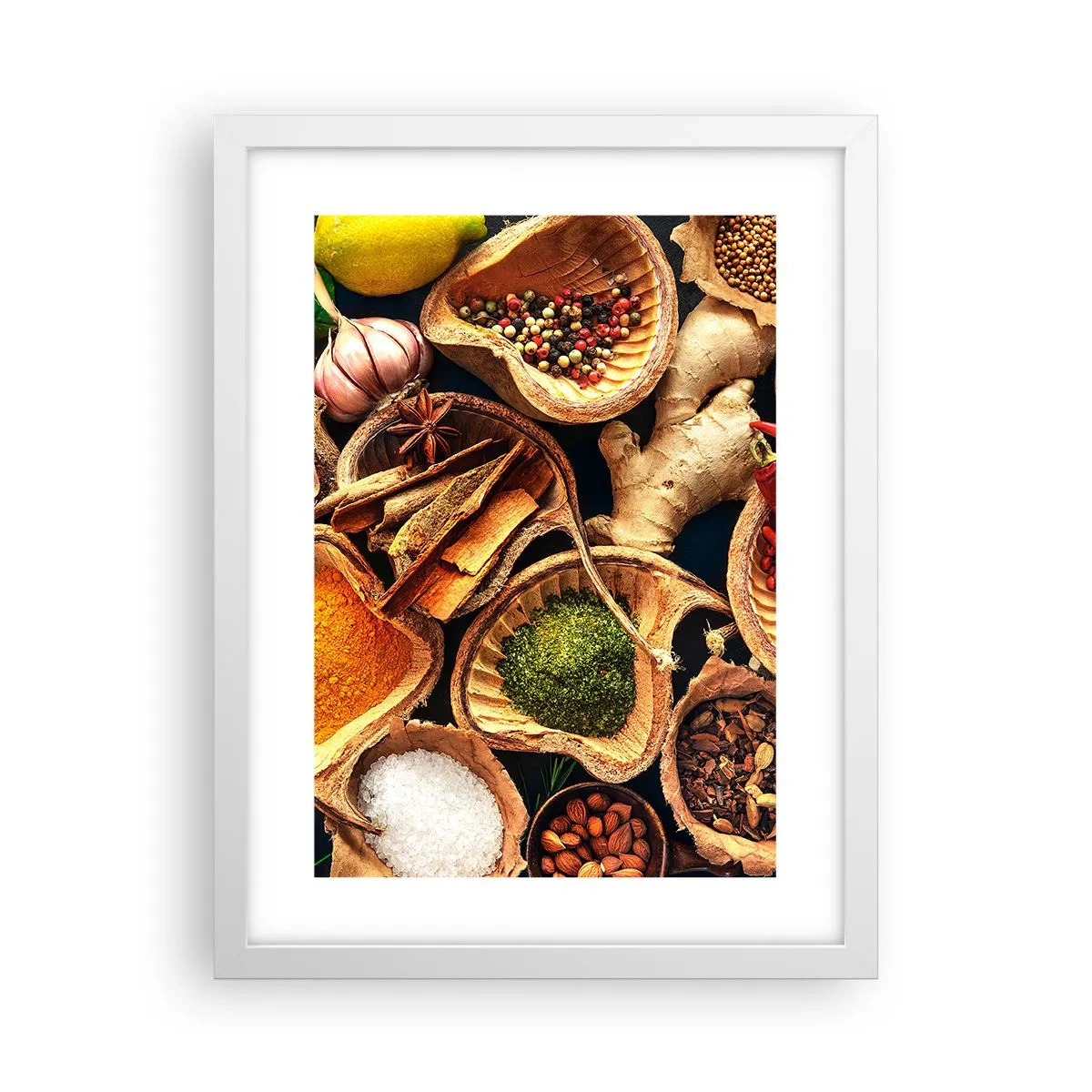 Pôster em moldura branca - Leve o que quiser - 30x40 cm