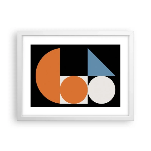 Pôster em moldura branca - Disposição das figuras - 40x30 cm