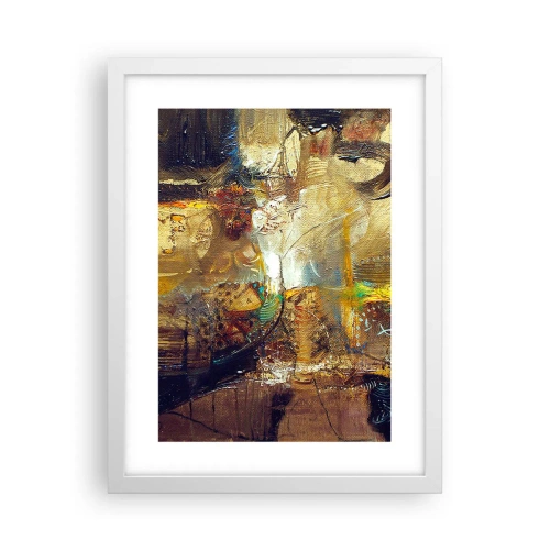 Pôster em moldura branca - Frio, mais quente, quente - 30x40 cm