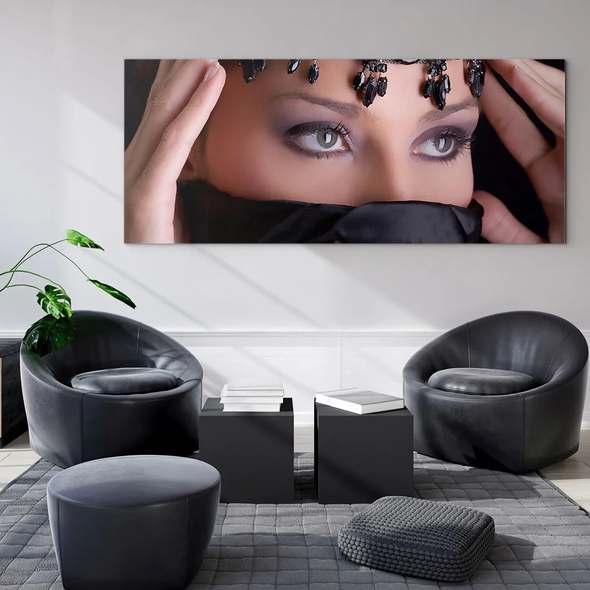 Quadro em vidro - Mistério tentador do oriente - 120x50 cm