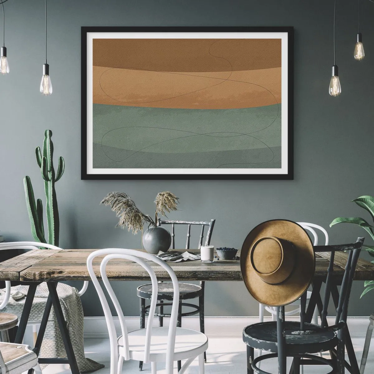 Pôster com moldura preta - Composição horizontal - 40x30 cm
