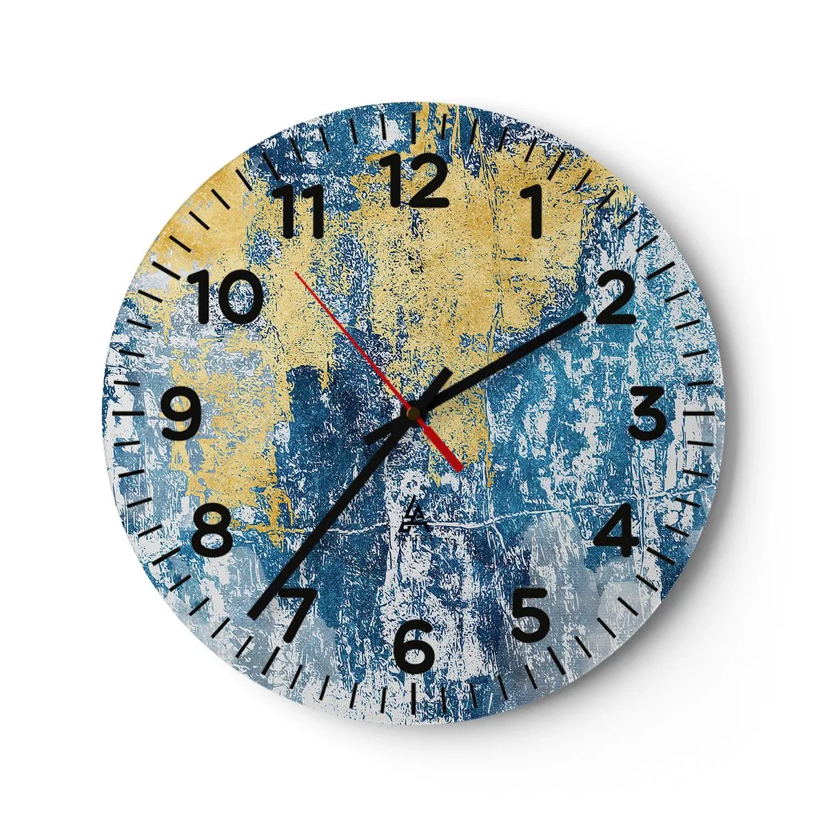 Relógio de parede - Relógio em vidro - Abstração cheia de clima - 40x40 cm