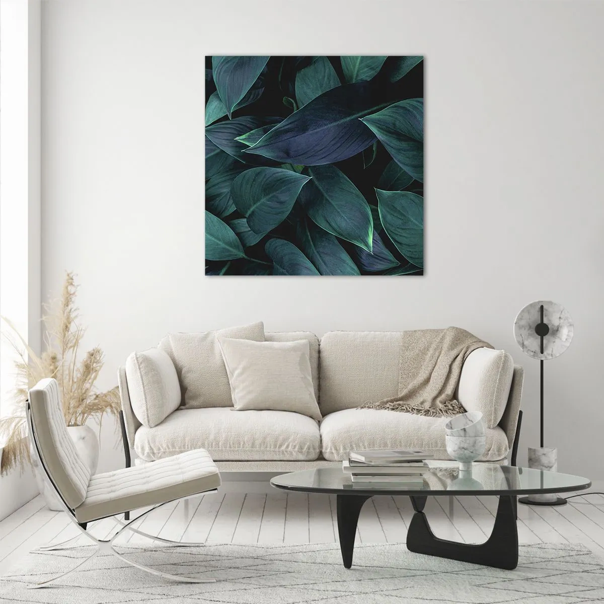 Quadro em vidro - Verde em si - 50x50 cm