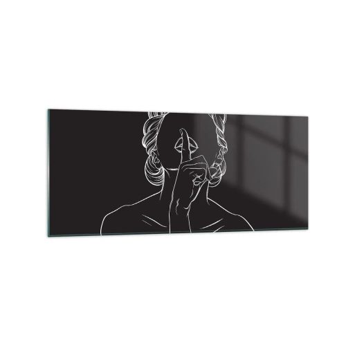 Quadro em vidro - A beleza floresce em silêncio - 120x50 cm