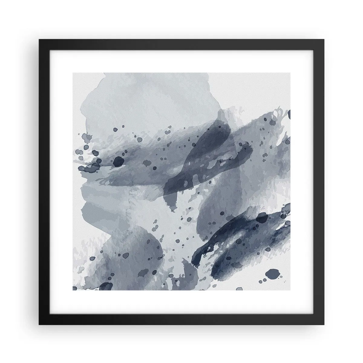 Pôster com moldura preta - Um estudo da natureza da água - 40x40 cm