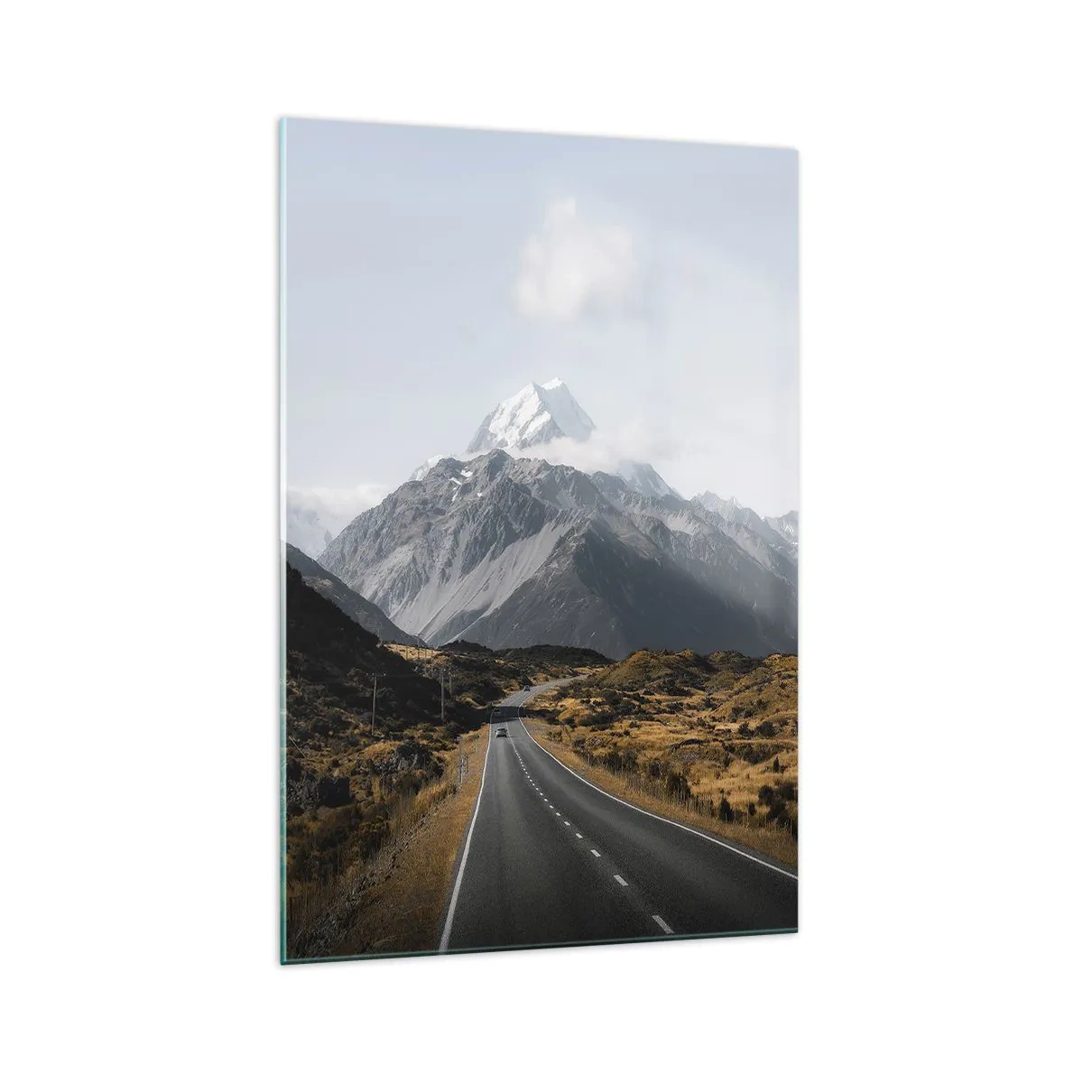 Quadro em vidro - O caminho para o coração das montanhas - 70x100 cm