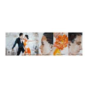 Amostra de papel de parede Premium Sand - Dirty dancing - Abstração, Dança, Tango - 100x30 cm