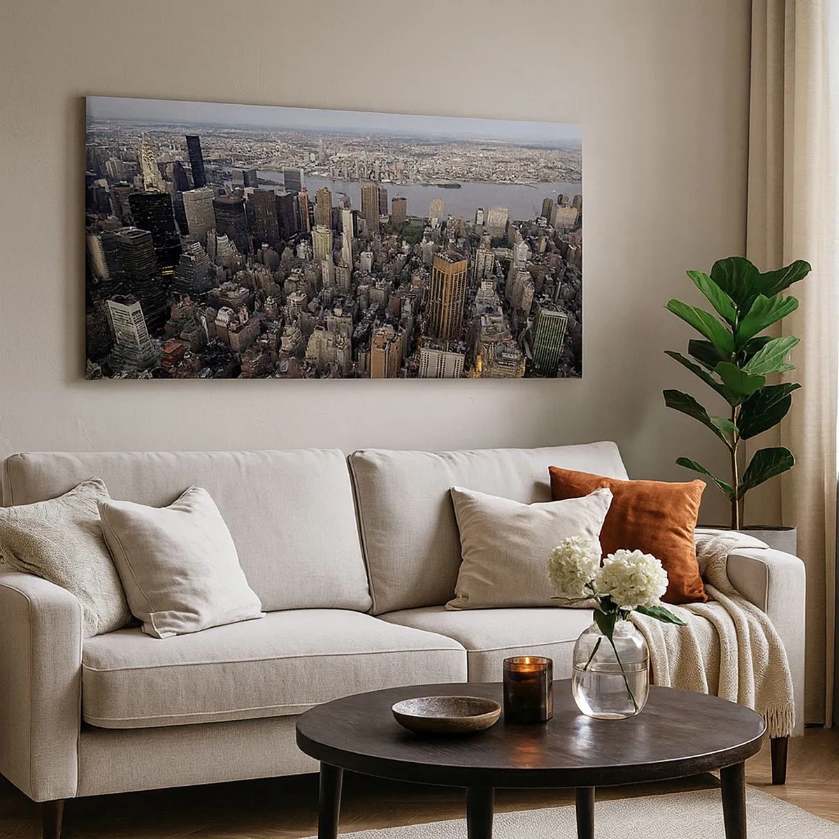 Quadro em tela - O coração pulsante do nosso tempo - 100x40 cm