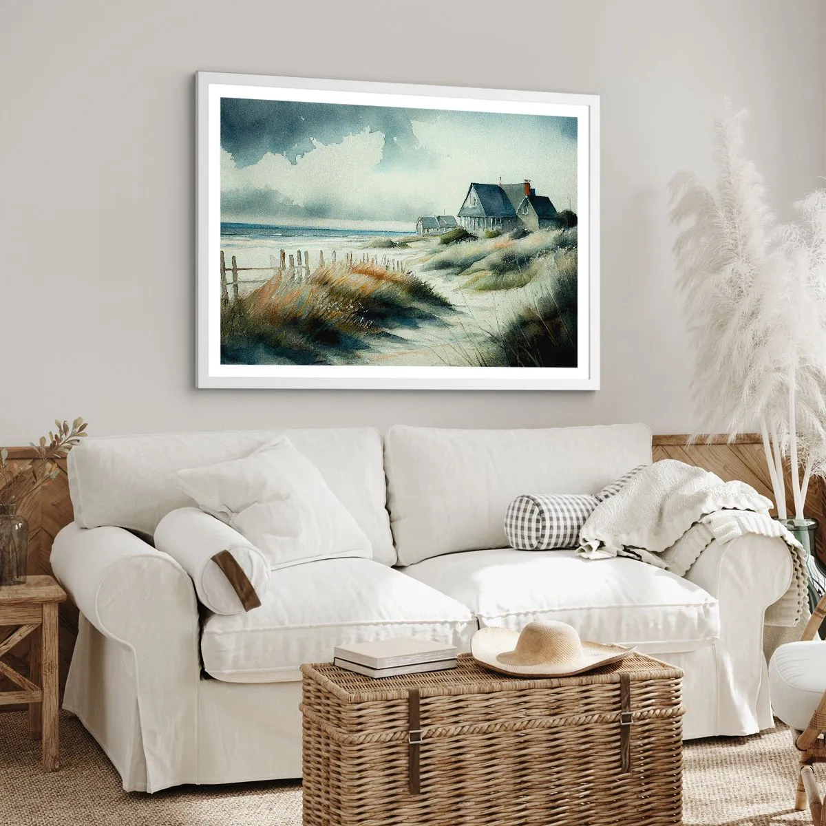 Pôster em moldura branca - Longe da agitação - 100x70 cm