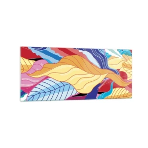 Quadro em vidro - Bagunça colorida - 120x50 cm
