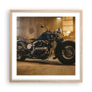 Pôster com moldura de carvalho claro - Tudo posso - 50x50 cm