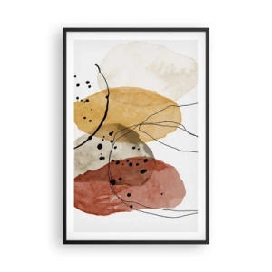 Pôster com moldura preta - Como o ar leve e transparente - 61x91 cm