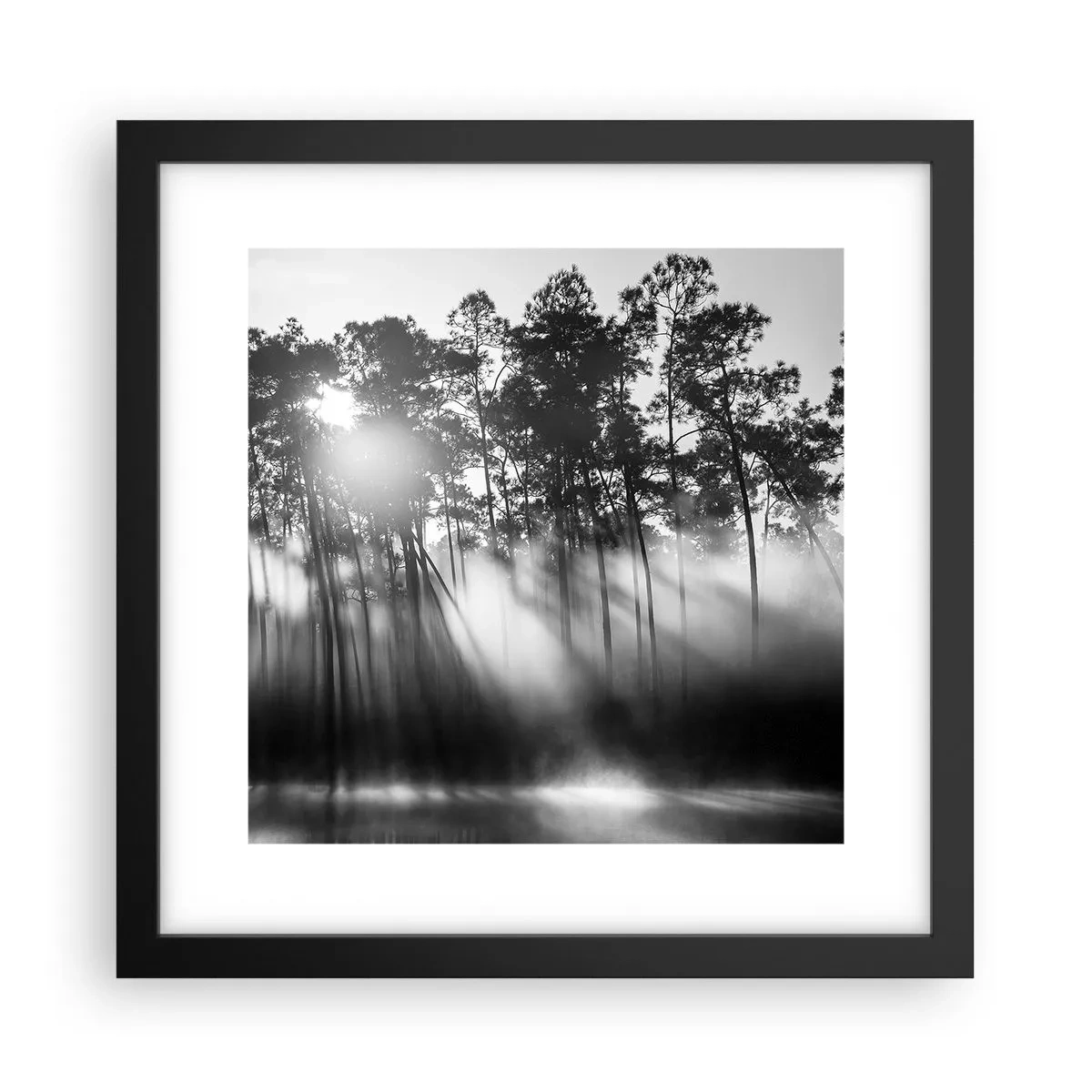 Pôster com moldura preta - O sol imparável - 30x30 cm