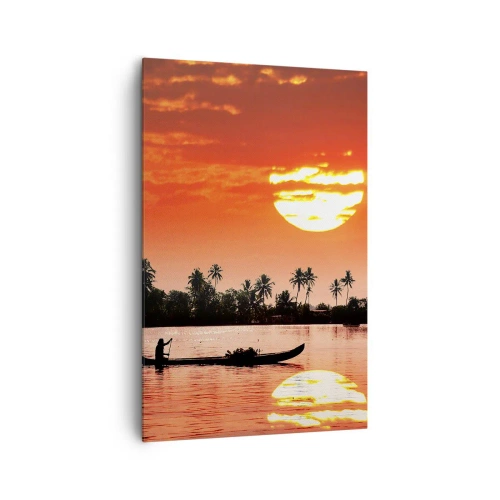 Quadro em tela - A calma dos trópicos ao pôr do sol - 80x120 cm