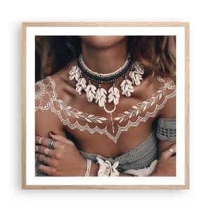 Pôster com moldura de carvalho claro - Talismãs, rituais de feminilidade - 60x60 cm