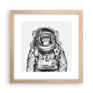 Pôster com moldura de carvalho claro - Evolução alternativa - 30x30 cm