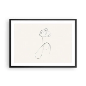 Pôster com moldura preta - Enrolada em sonhos - 70x50 cm