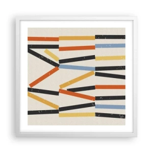 Pôster em moldura branca - Composição ao nível - 50x50 cm