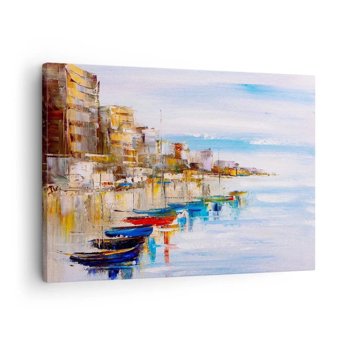 Quadro em tela - Um refúgio urbano multicolorido - 70x50 cm