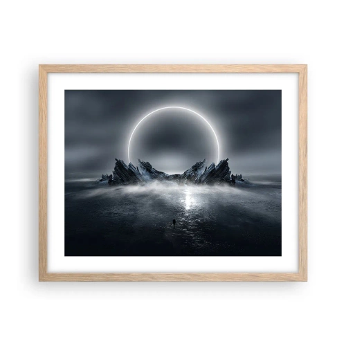 Pôster com moldura de carvalho claro - O fim da história - 50x40 cm