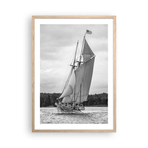 Pôster com moldura de carvalho claro - Irmãos do vento - 50x70 cm