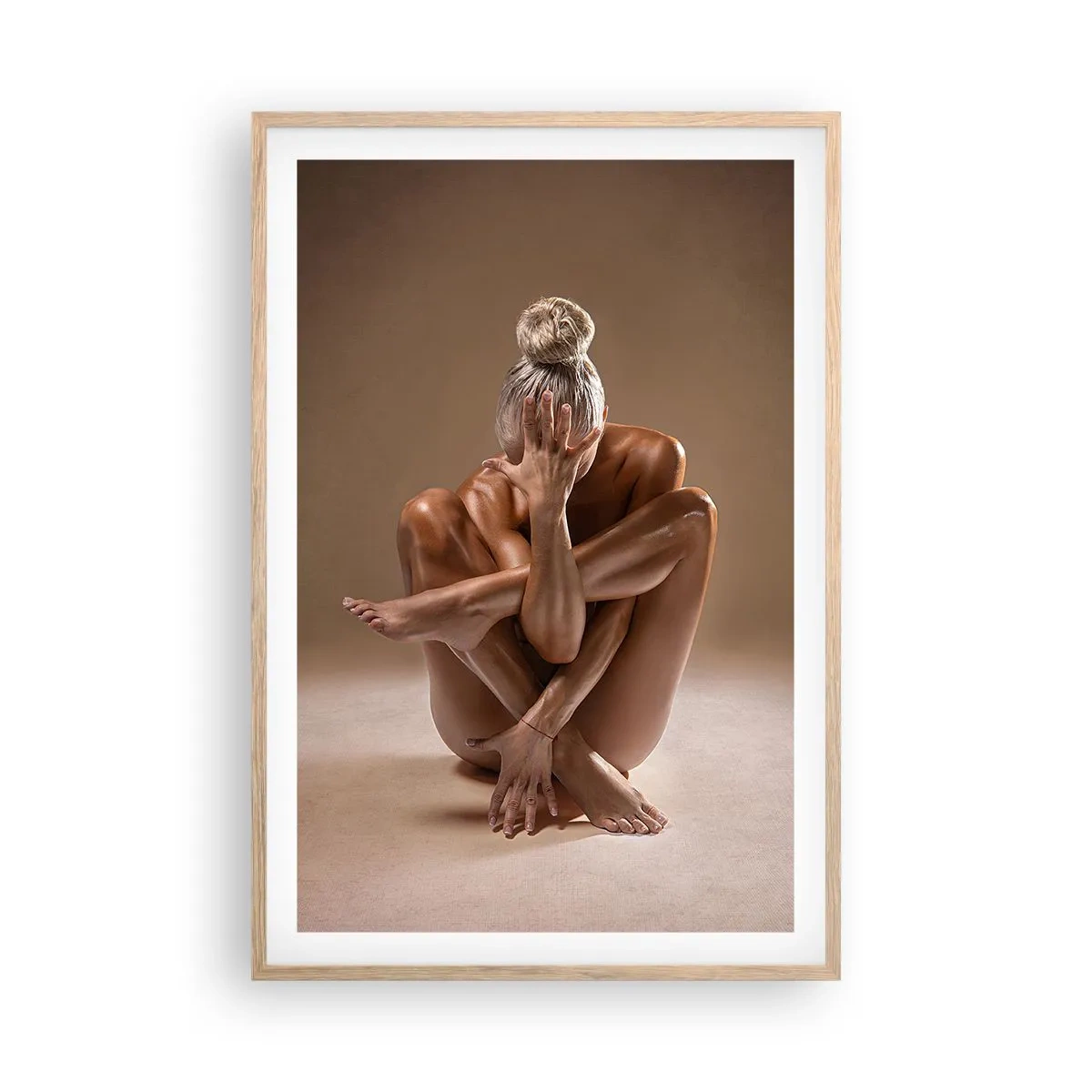 Pôster com moldura de carvalho claro - Unidade de corpo e alma - 61x91 cm
