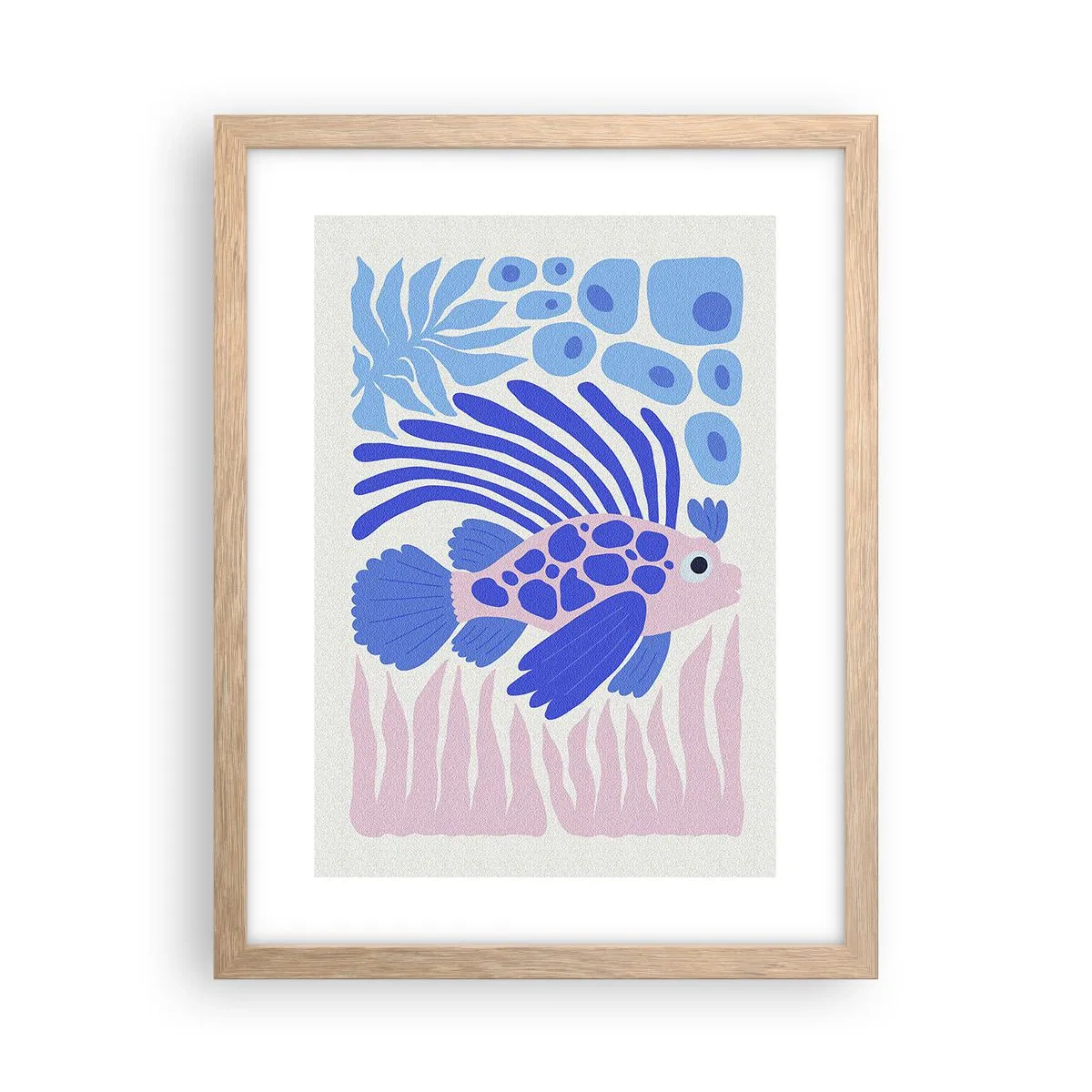 Pôster com moldura de carvalho claro - Em seu elemento - 30x40 cm