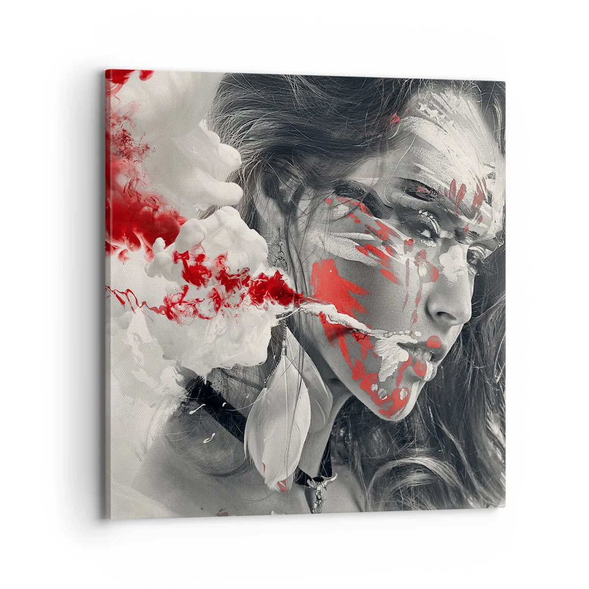 Quadro em tela - Nos fumos do absurdo - 70x70 cm