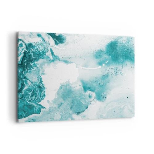 Quadro em tela - Inundado em azul - 100x70 cm